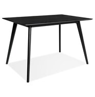 Design zwarte &#039;MARIUS&#039; tafel / bureau in hout - 120x80 cm