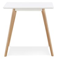 Kleine houten eettafel &#039;GENIUS&#039; met witte afwerking - 80x80 cm