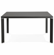 Vergadertafel / bench bureau &#039;XLINE SQUARE&#039; in het zwart - 140x140 cm